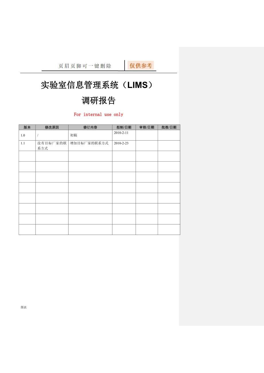 实验室信息管理系统(LIMS)调研报告[图表相关]_第1页