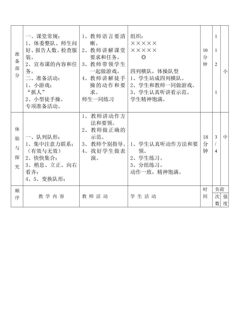 教学体育教案集锦小学三年级全套教案高效课堂导学案_第5页