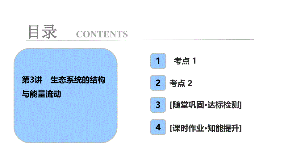 创新思维第九单元第3讲生态系统的结构与能量流动ppt课件_第1页