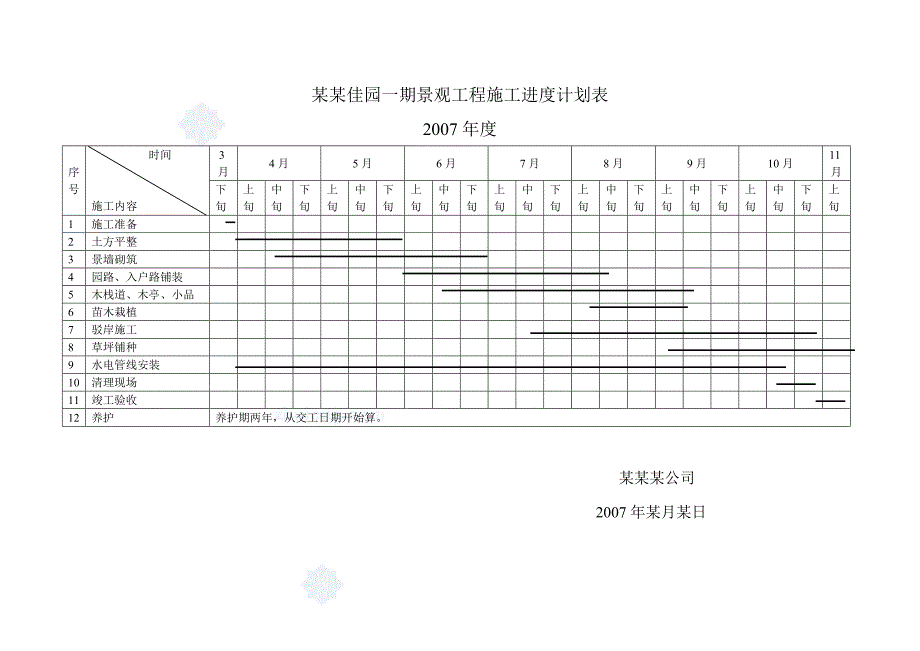 新《施工方案》施工进度计划表_第1页