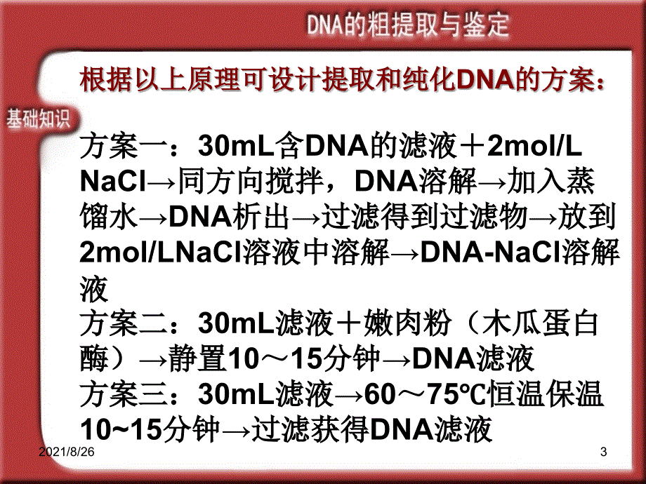 生物选修一DNA的粗提取与鉴定课件PPT_第3页