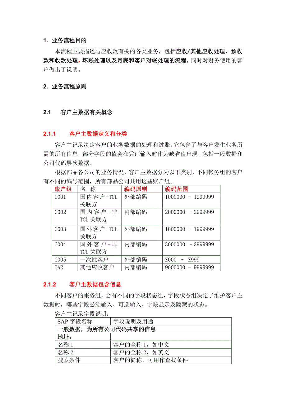 SAP应收业务处理详解_第1页