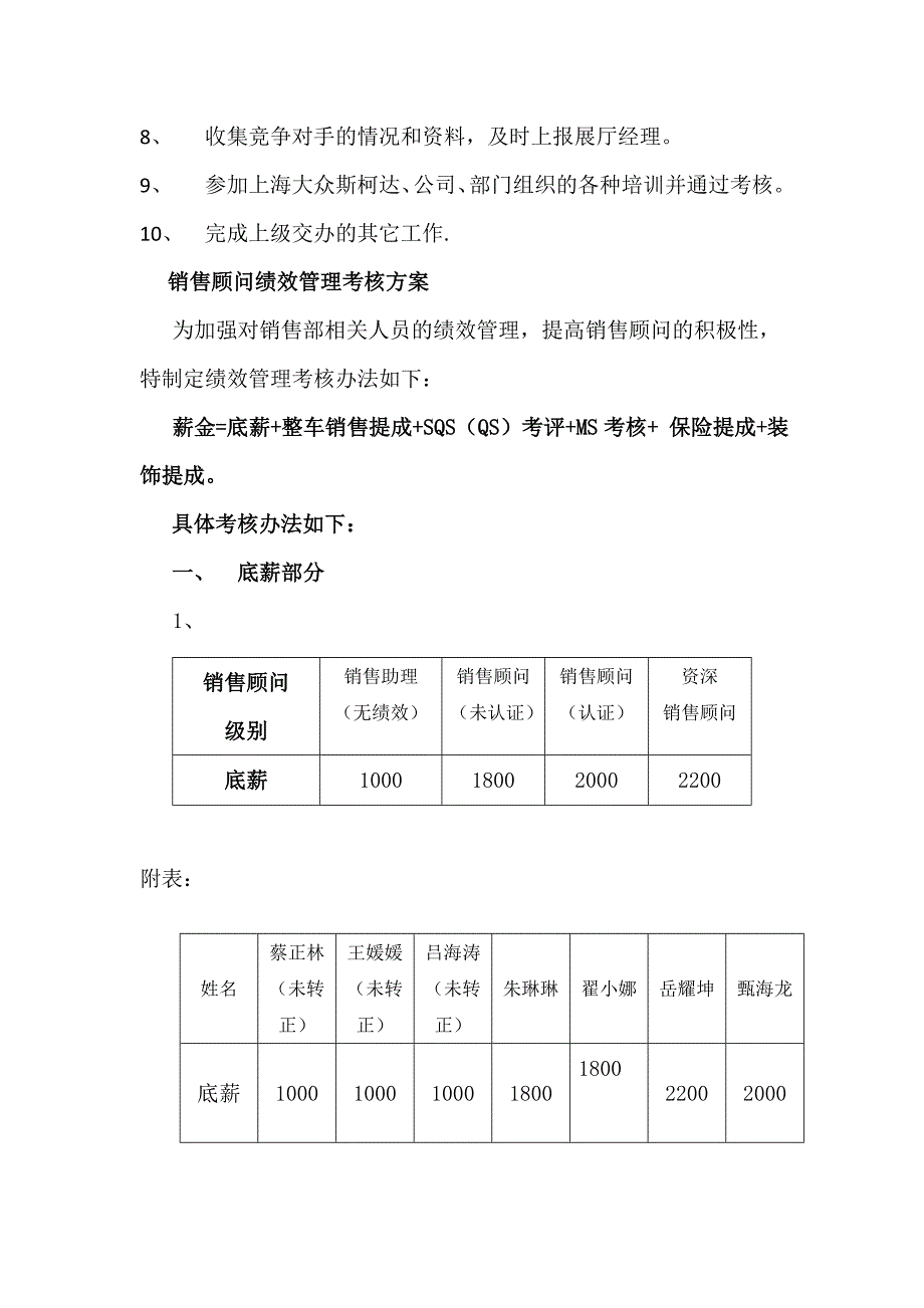 4S店绩效方案-销售顾问、总经理_第2页