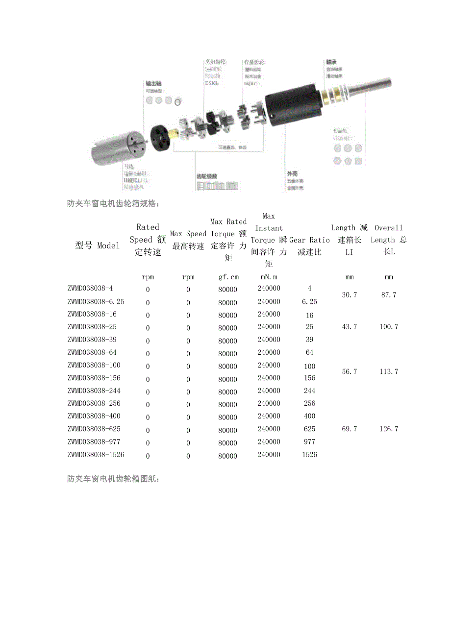 汽车智能防夹车窗电机参数_第2页