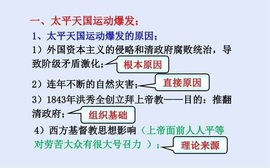 历史人民版必修一课件1：3.1太平天国运动_第5页