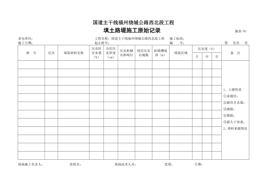 精选现场施工记录表_第2页