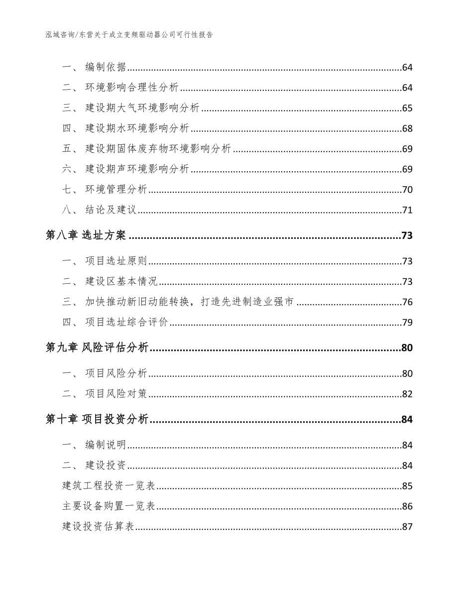 东营关于成立变频驱动器公司可行性报告模板范本_第5页