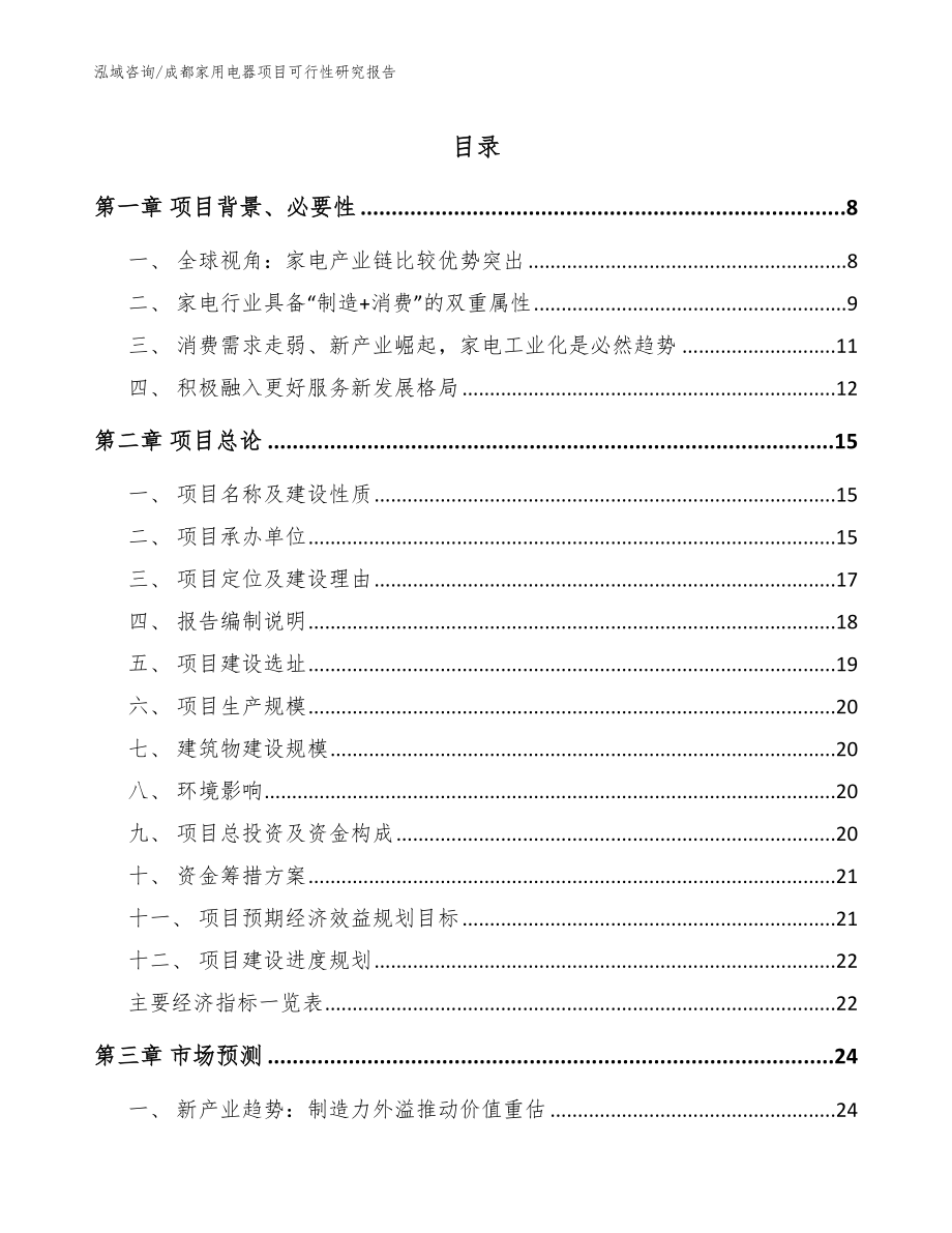 成都家用电器项目可行性研究报告模板_第1页