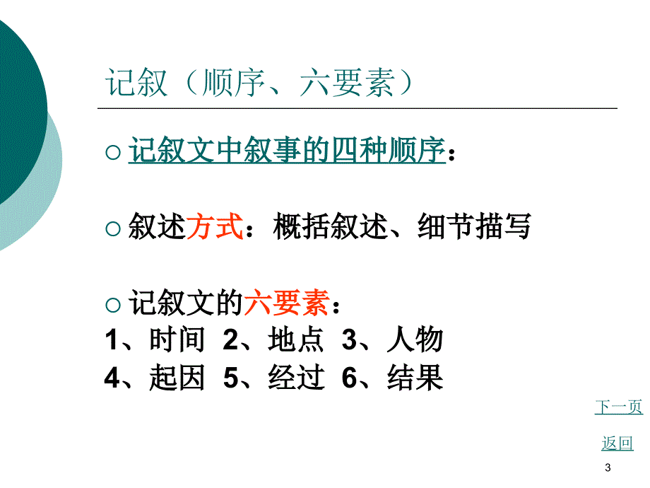 小学记叙文语文阅读知识课件_第3页