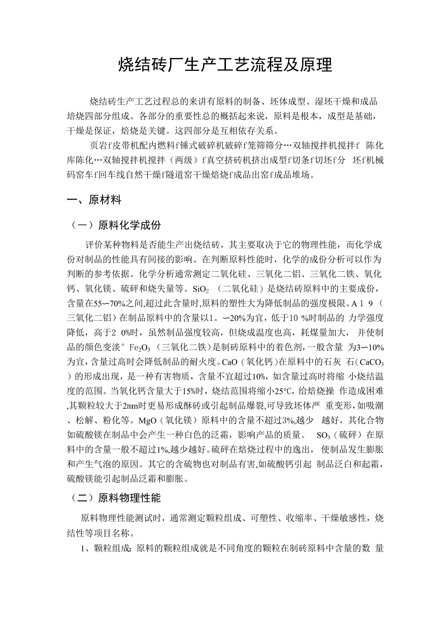 烧结砖厂生产整个过程及原理_第1页