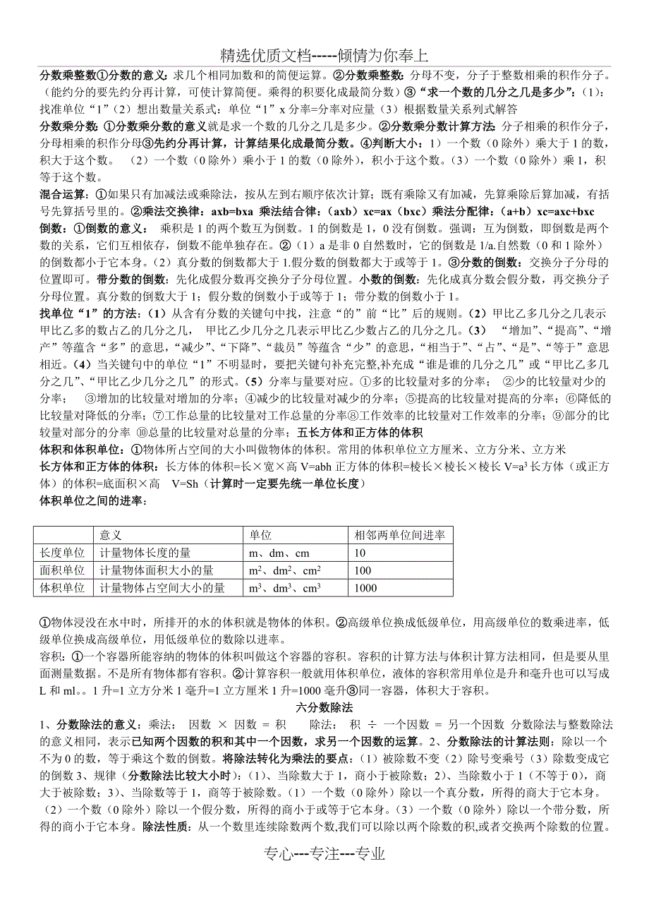 冀教版五年级下数学期末复习知识点总结(共4页)_第3页