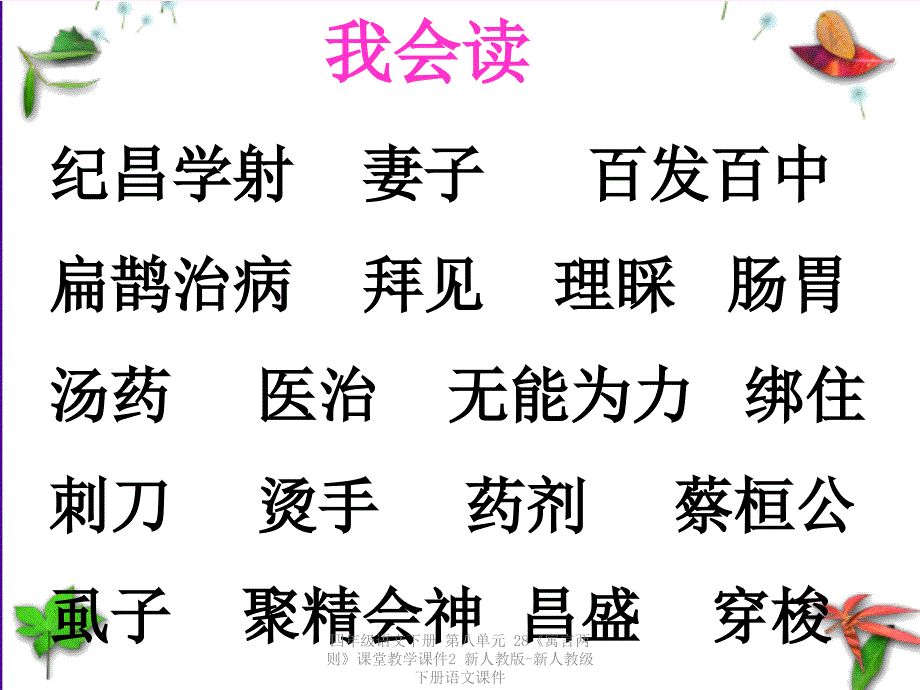 最新四年级语文下册第八单元28寓言两则课堂教学2_第2页