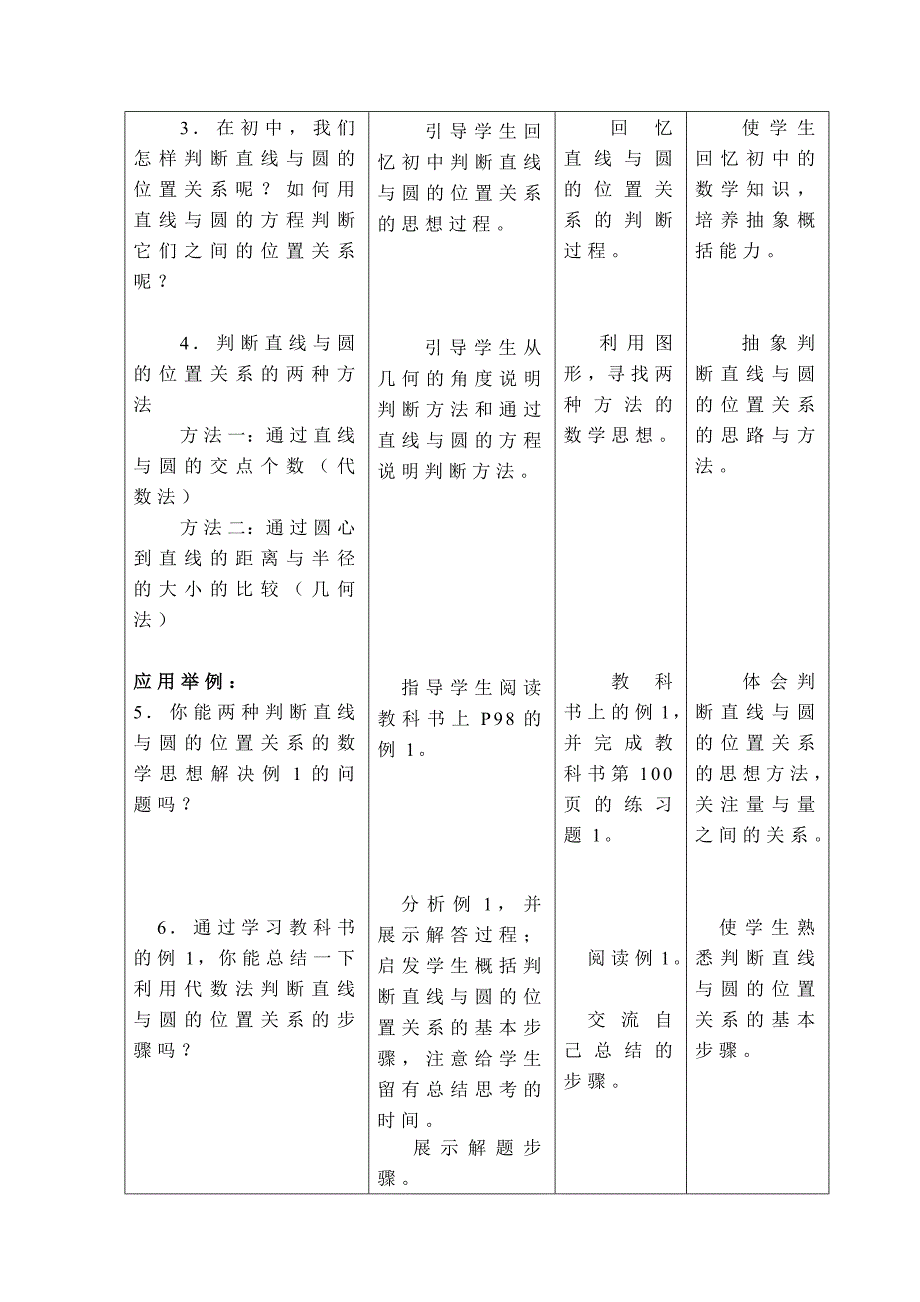 《直线与圆的位置关系》教学设计_第4页