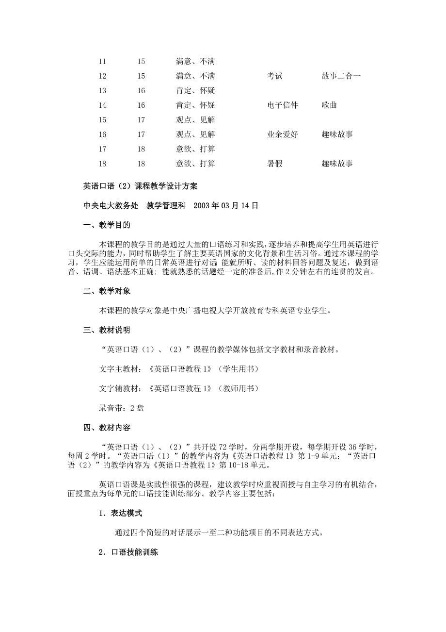 英语口语课程教学设计方案.doc_第5页