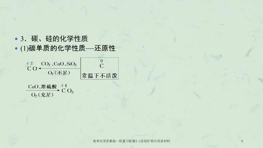 高考化学苏教版一轮复习配套32含硅矿物与信息材料课件_第4页