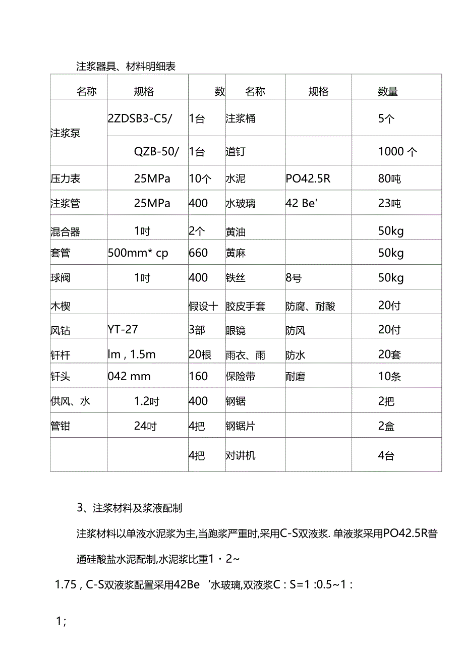 斜井壁后注浆加固施工组织设计及资金概算_第4页