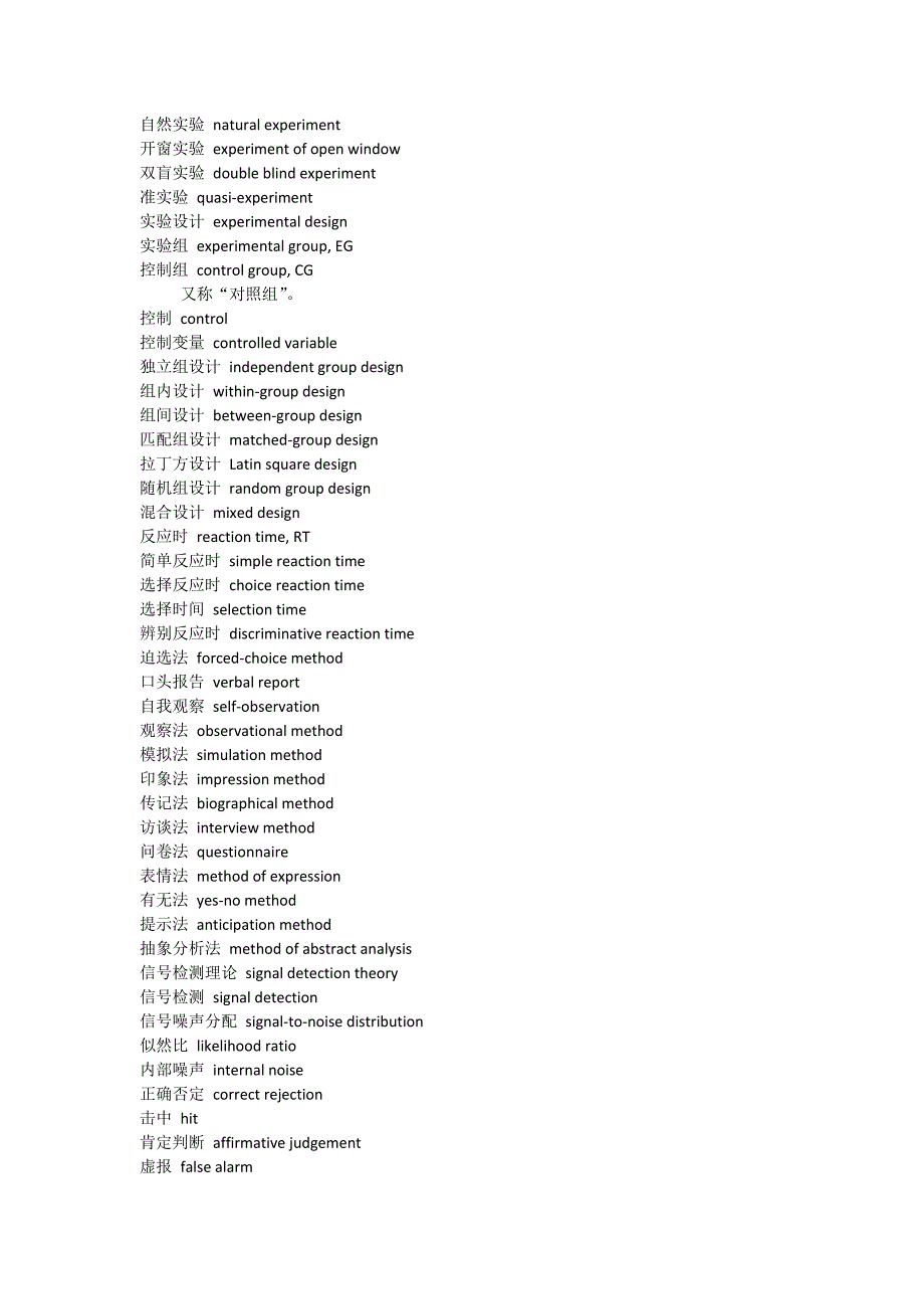 心理学专业英语词汇.docx_第4页