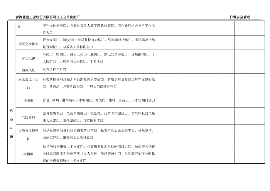 日常安全检查表_第3页