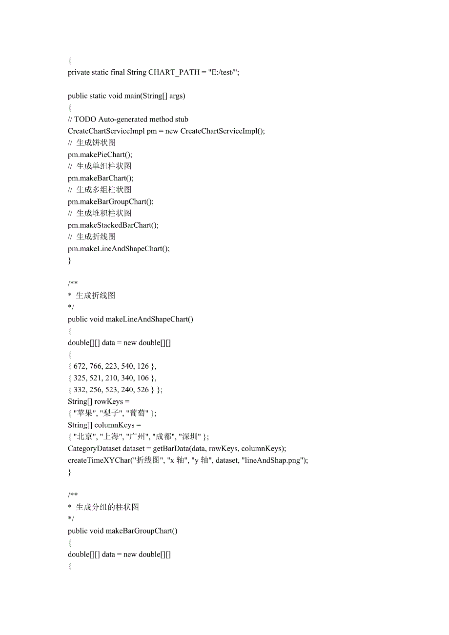 jfreechart_折线图,饼图,柱状图,堆栈柱状图(二维图).doc_第2页