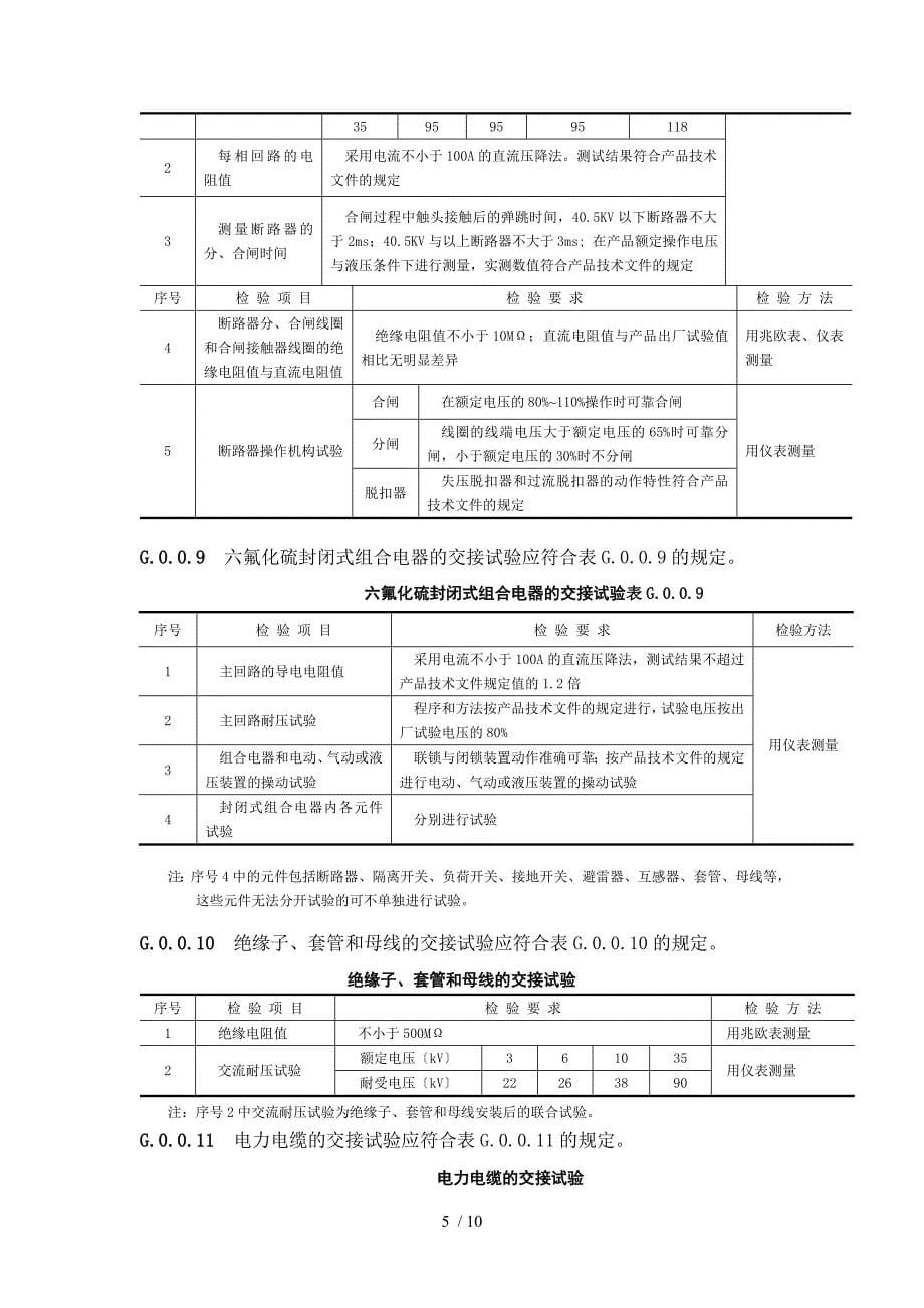 35kV及以下电气设备交接试验要求_第5页