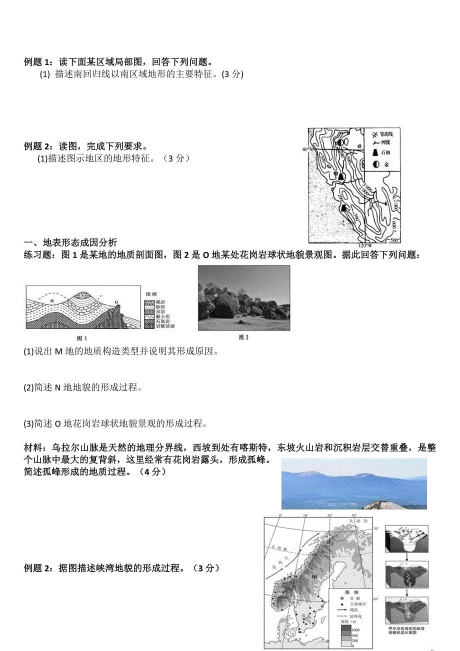 地表形态成因及地貌景观的形成过程分析_第5页