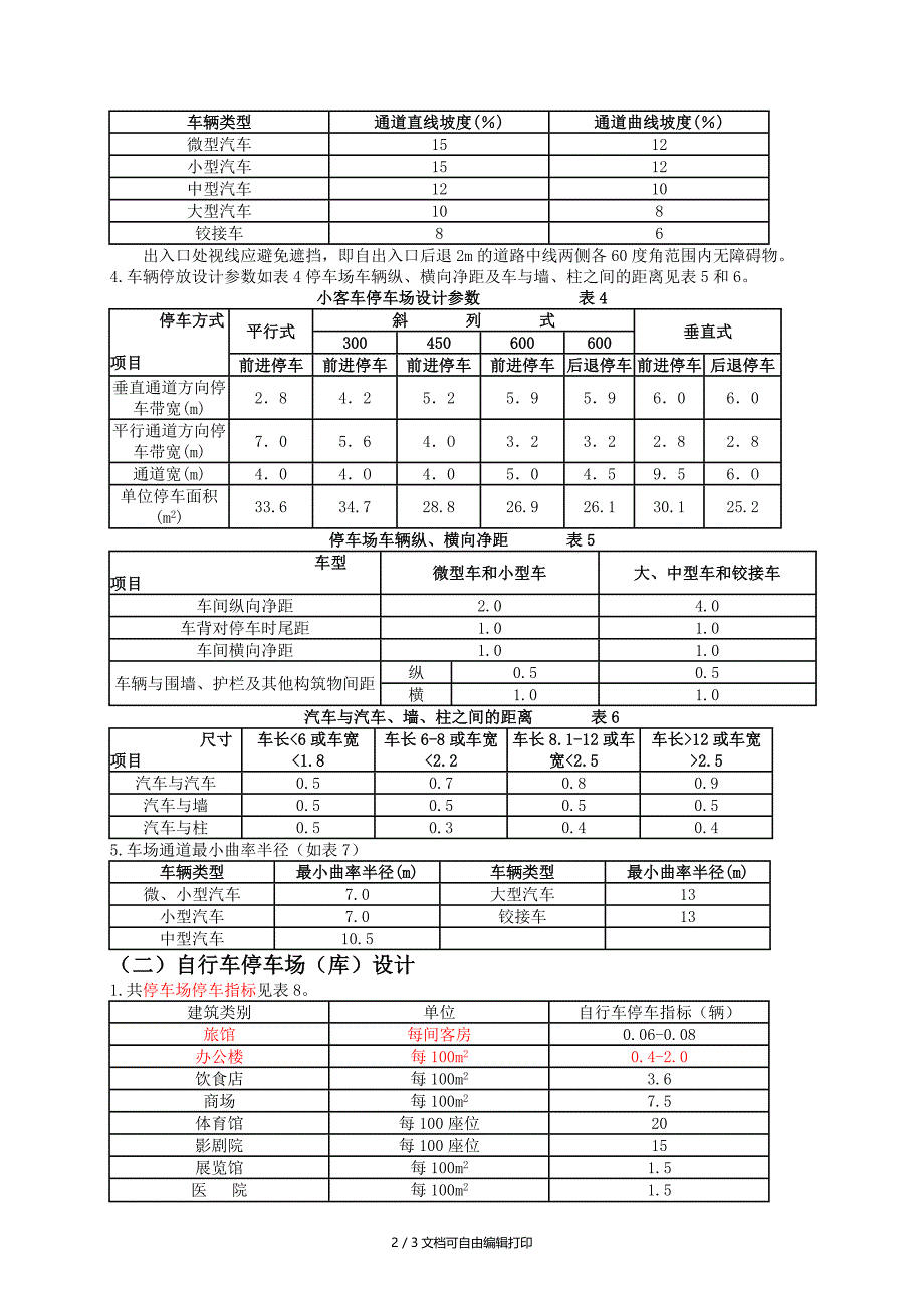 自行车汽车停车场库设计数据_第2页