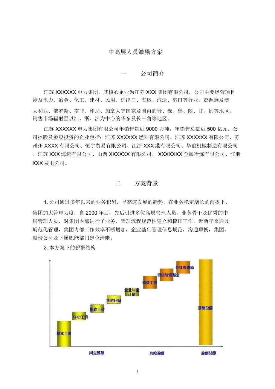 中高层人员激励方案_第1页