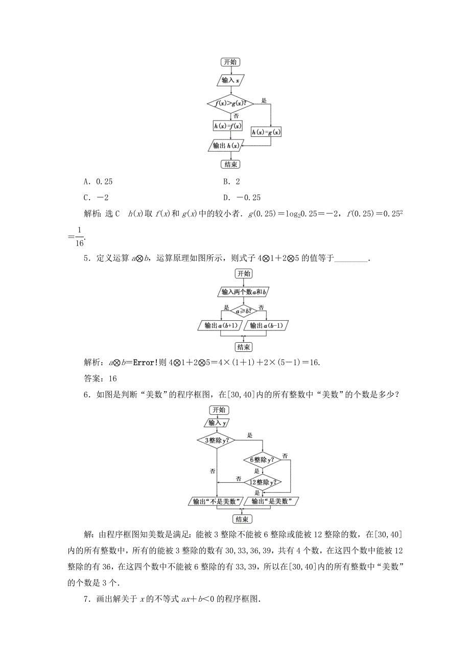 20192020学年高中数学课下能力提升三条件结构新人教A版必修3_第5页