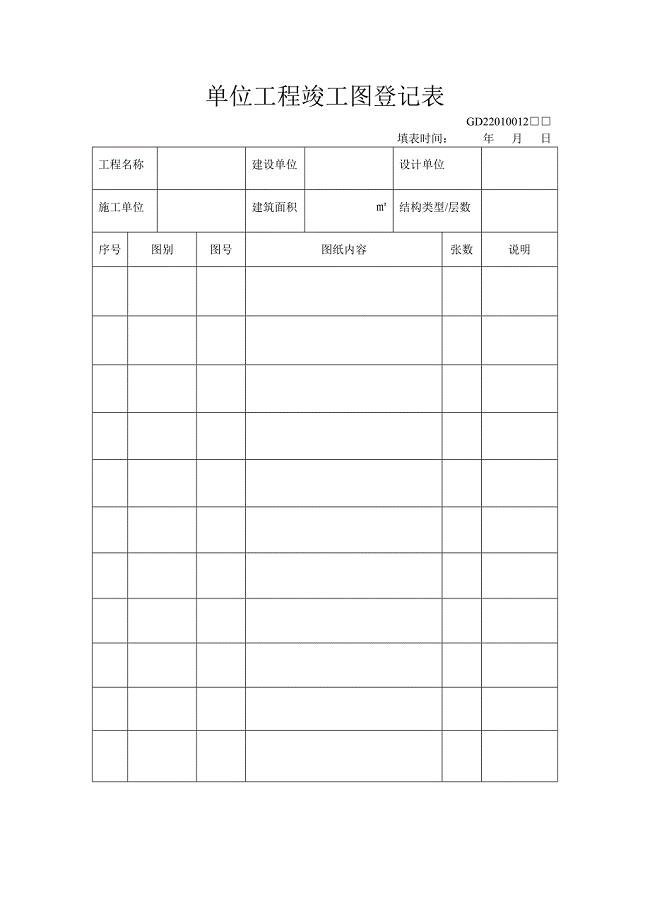 【施工管理】施工管理记录系列表格-适用施工单位.doc