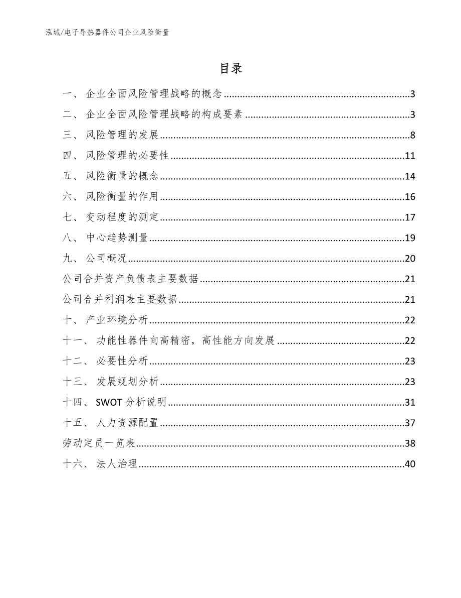 电子导热器件公司企业风险衡量【范文】_第2页