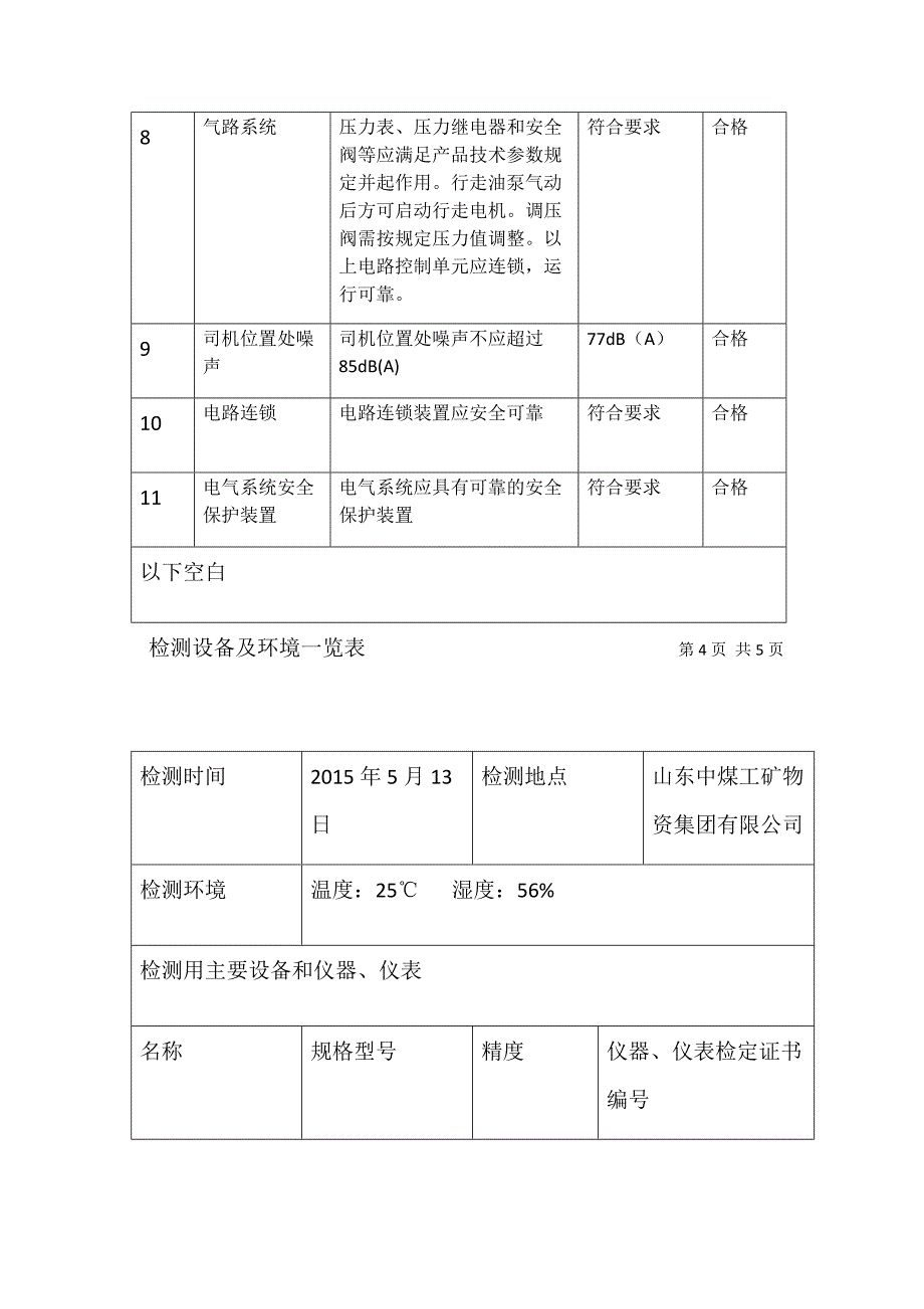 挖掘机检验报告_第4页