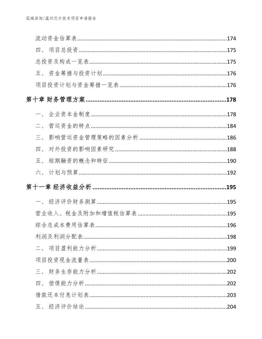 温州芯片技术项目申请报告（模板参考）_第5页