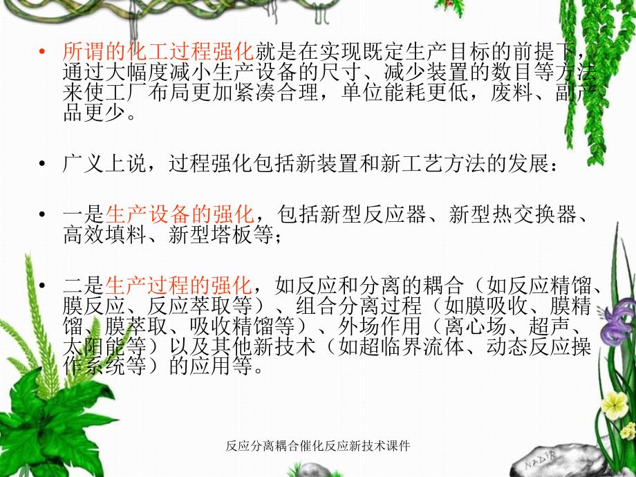 反应分离耦合催化反应新技术课件_第3页