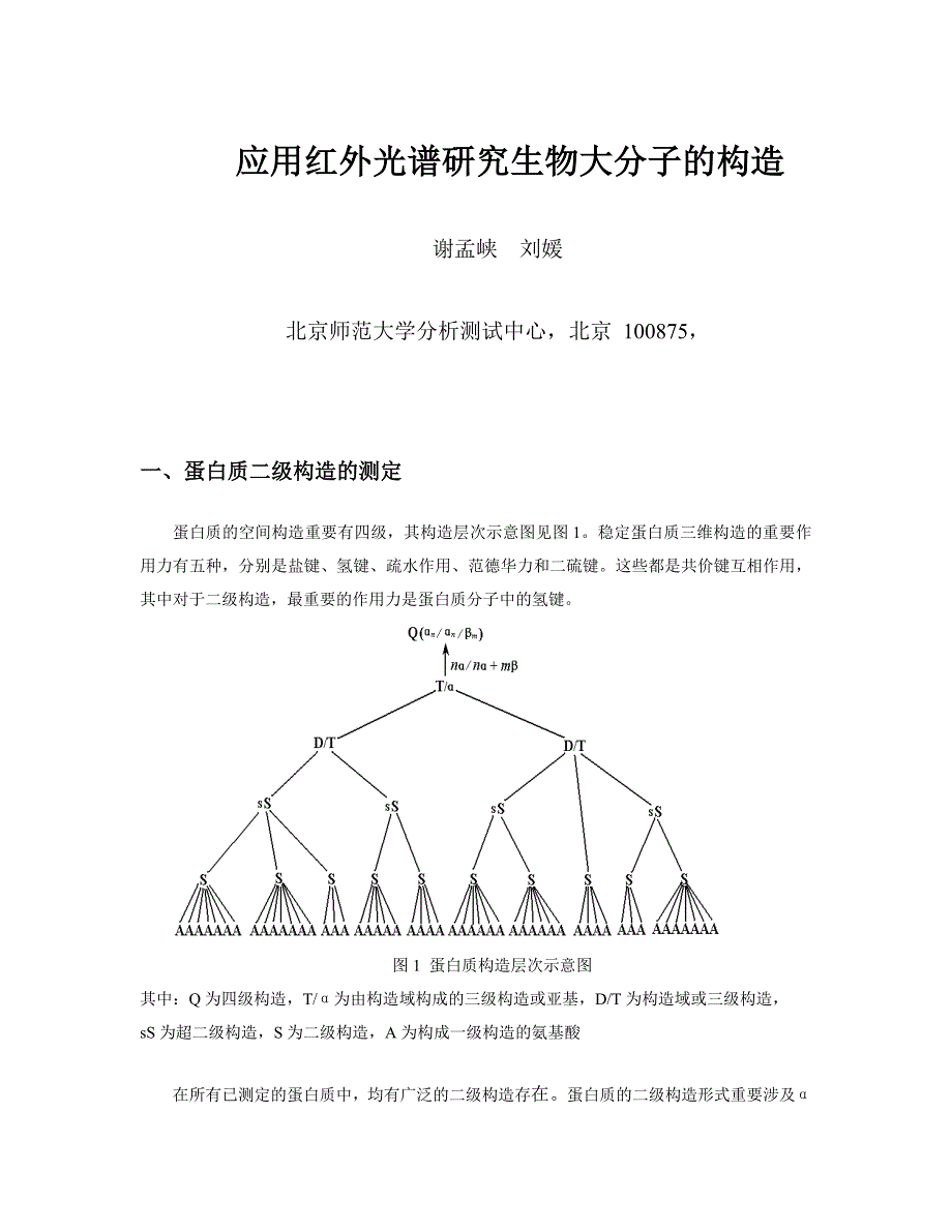 应用红外光谱研究生物大分子的结构_第1页