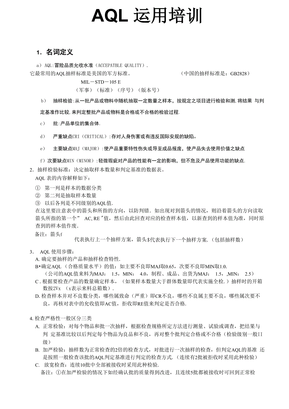 AQL使用说明讲解_第1页