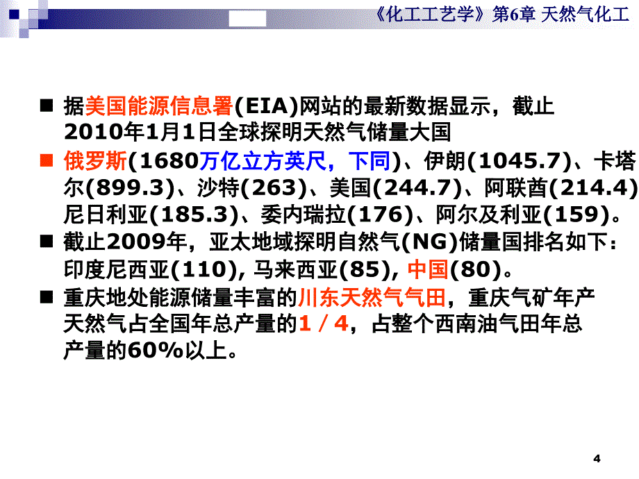 化工工艺学第6章天然气化工英语_第4页