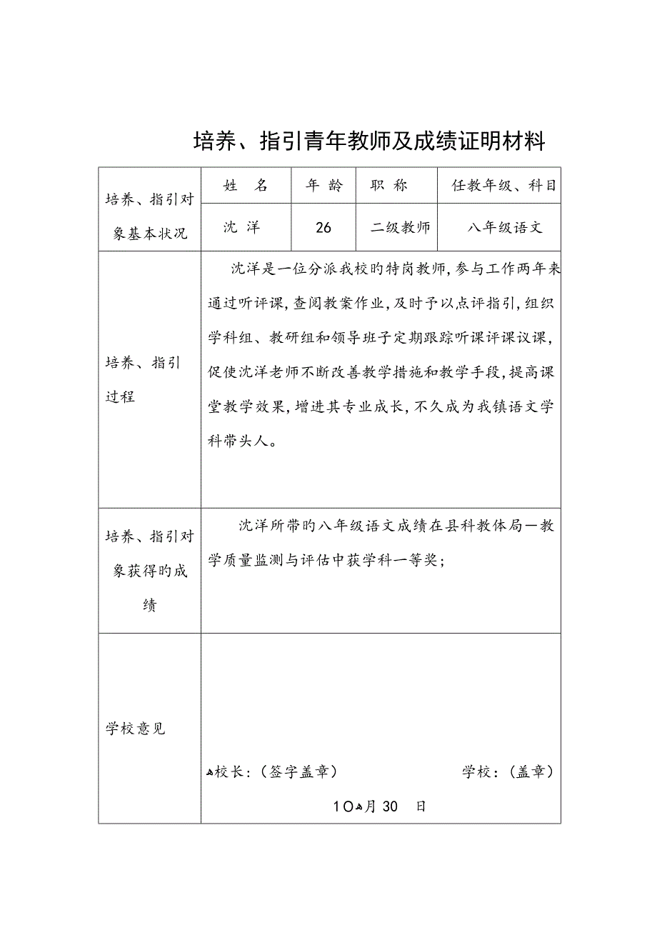 培养、指导青年教师及成绩证明材料_第2页