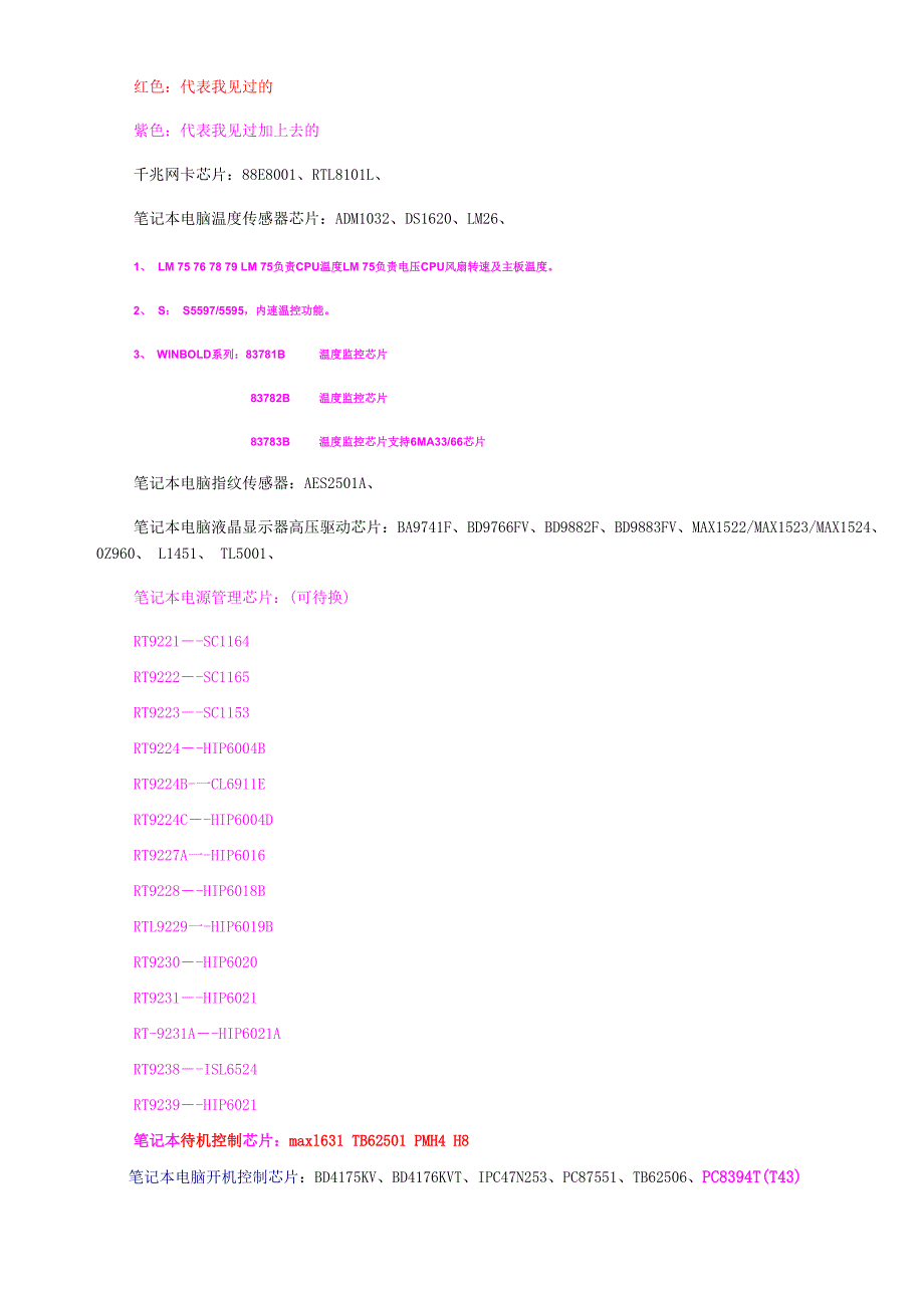 笔记本常见的芯片_第1页