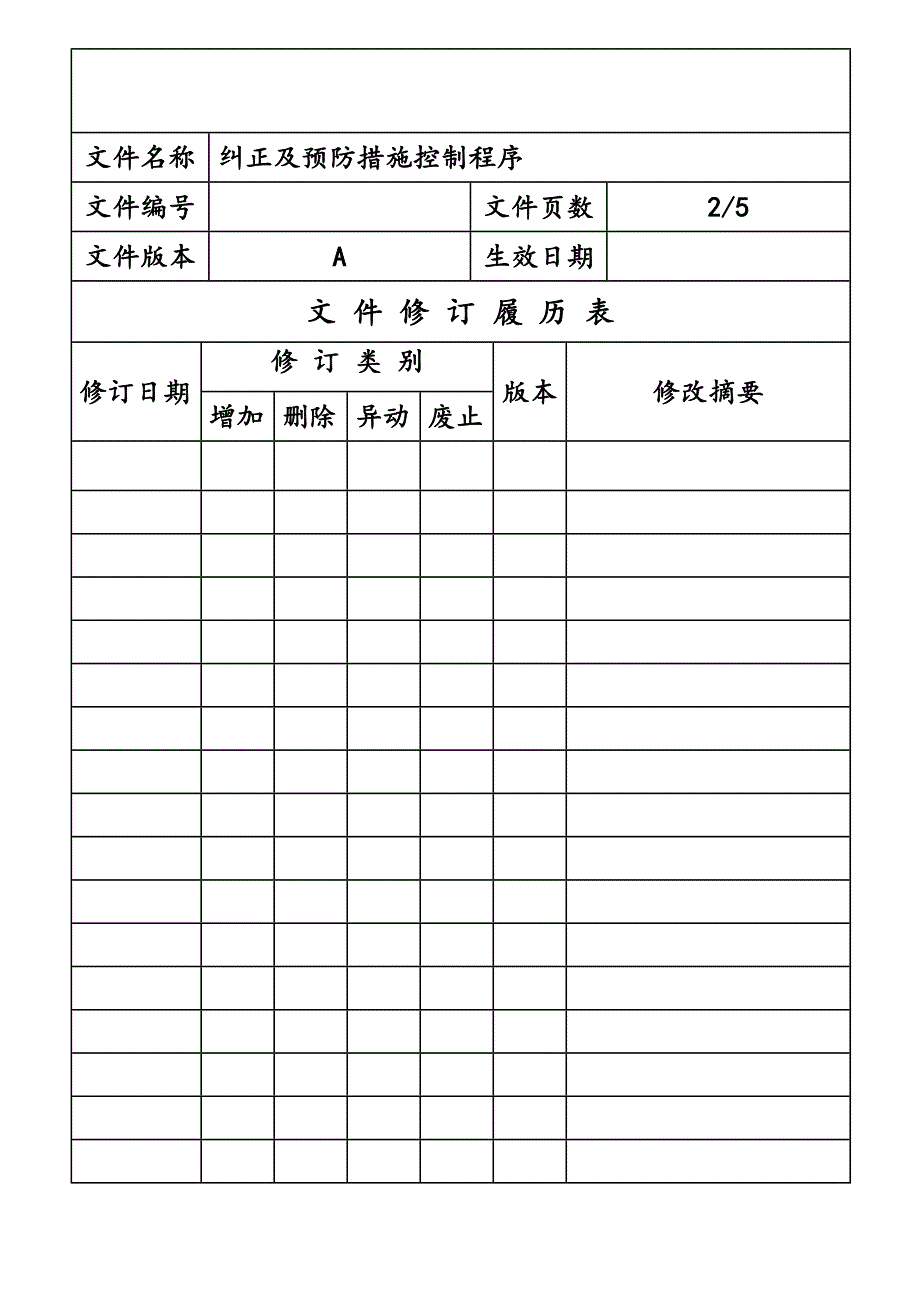 纠正及预防措施控制程序_第2页