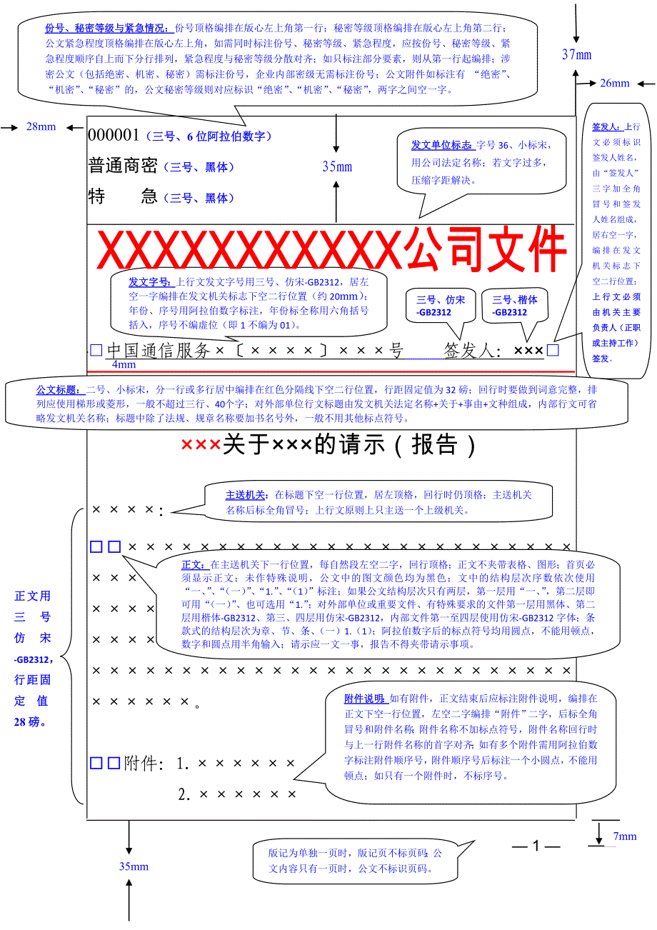 上行文标准模版[1](总4页)_第1页