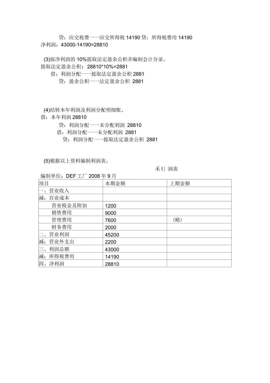 企业会计招聘笔试试题及复习资料_第5页