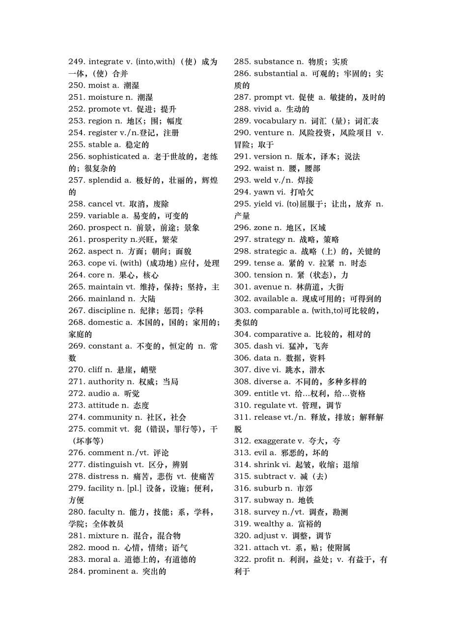 英语4级常用词汇_第5页