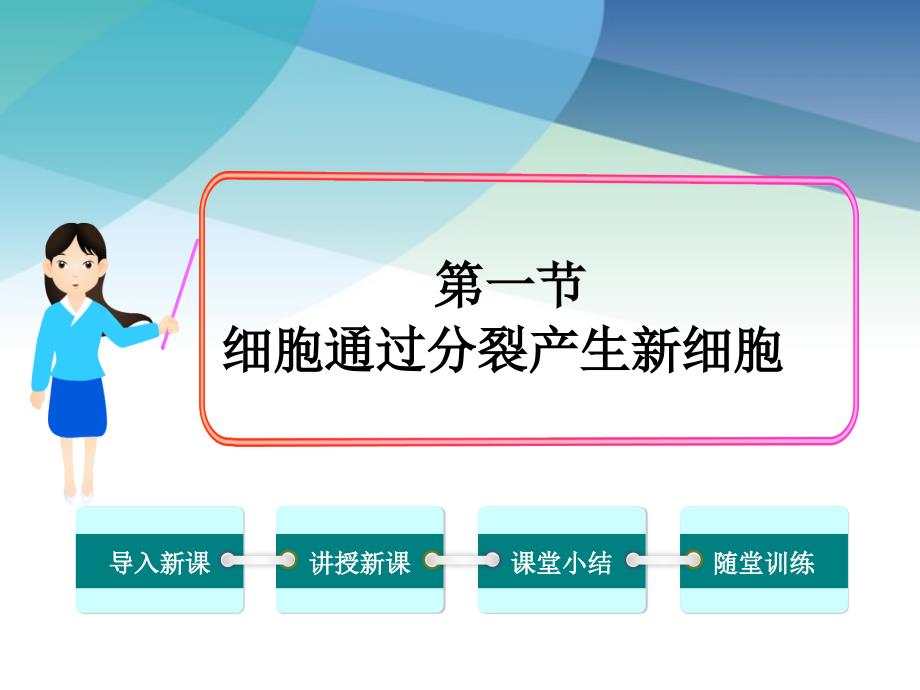 人教版初一生物上册《细胞通过分裂产生新细胞》ppt课件_第1页