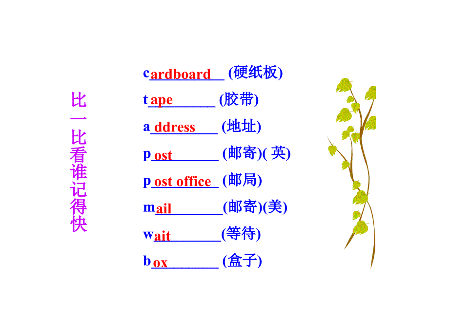 英语课件：冀教版八上Lesson22PresentsfromCanada!共20张PPT_第3页