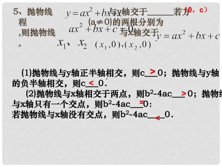 江苏省昆山市兵希中学九年级数学上册 二次函数的复习课件 苏科版_第5页