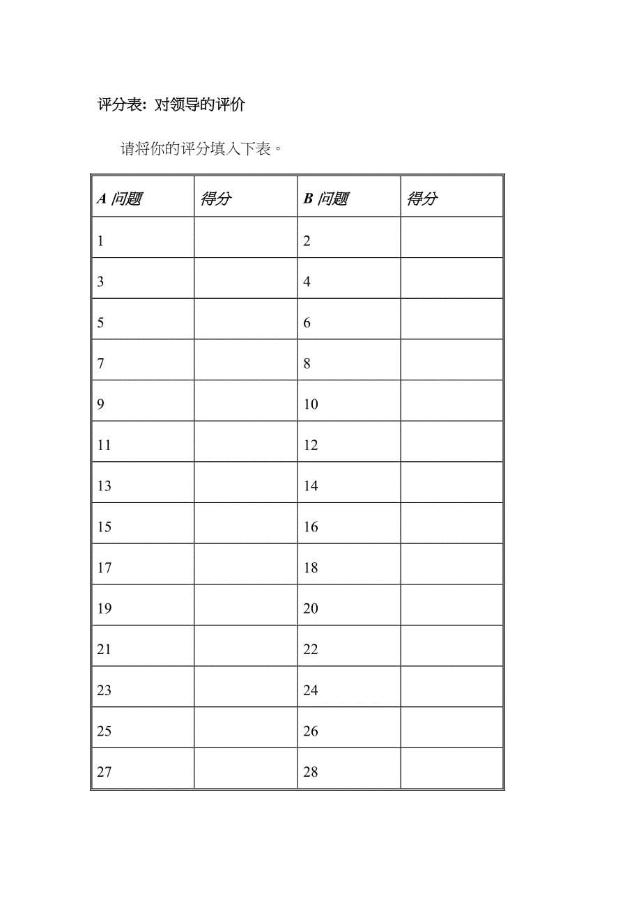 关于领导风格的调查问卷_第5页