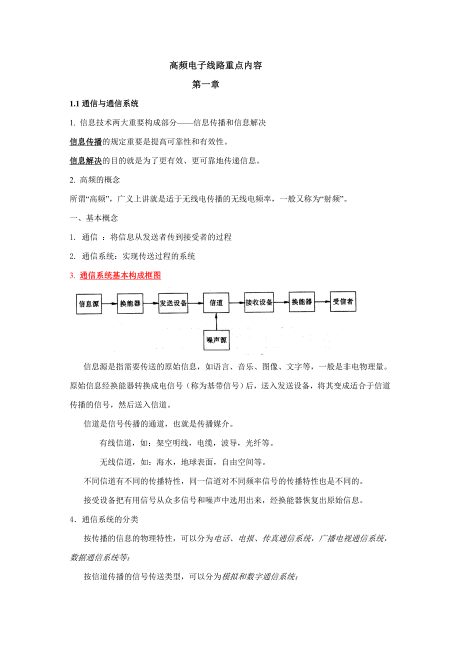 高频电子线路重点_第1页