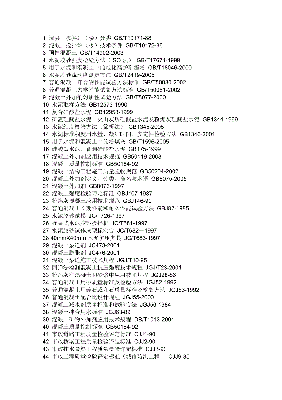 混凝土各类标准_第1页