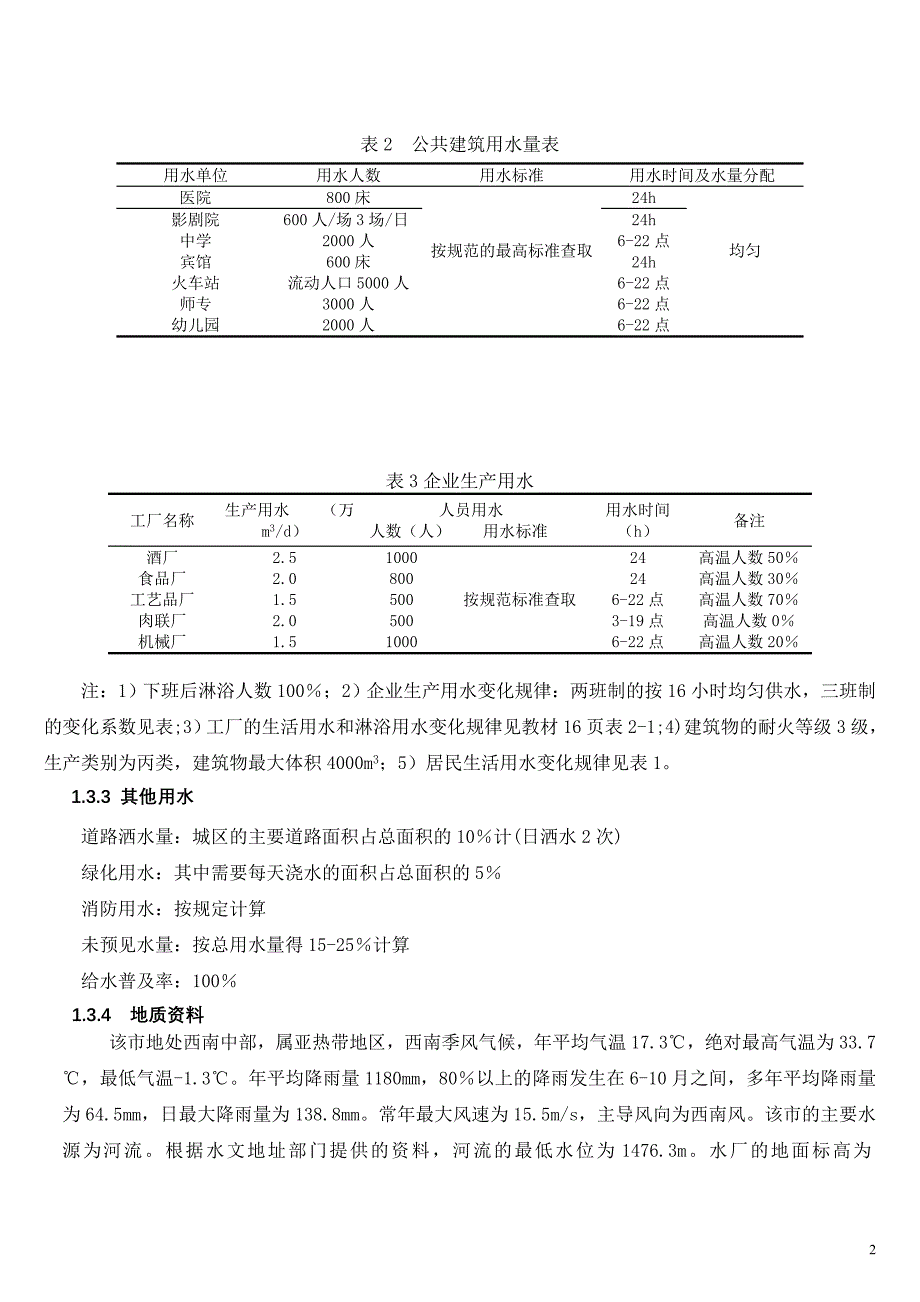 广东省某县城给水管网初步设计计划书_第2页