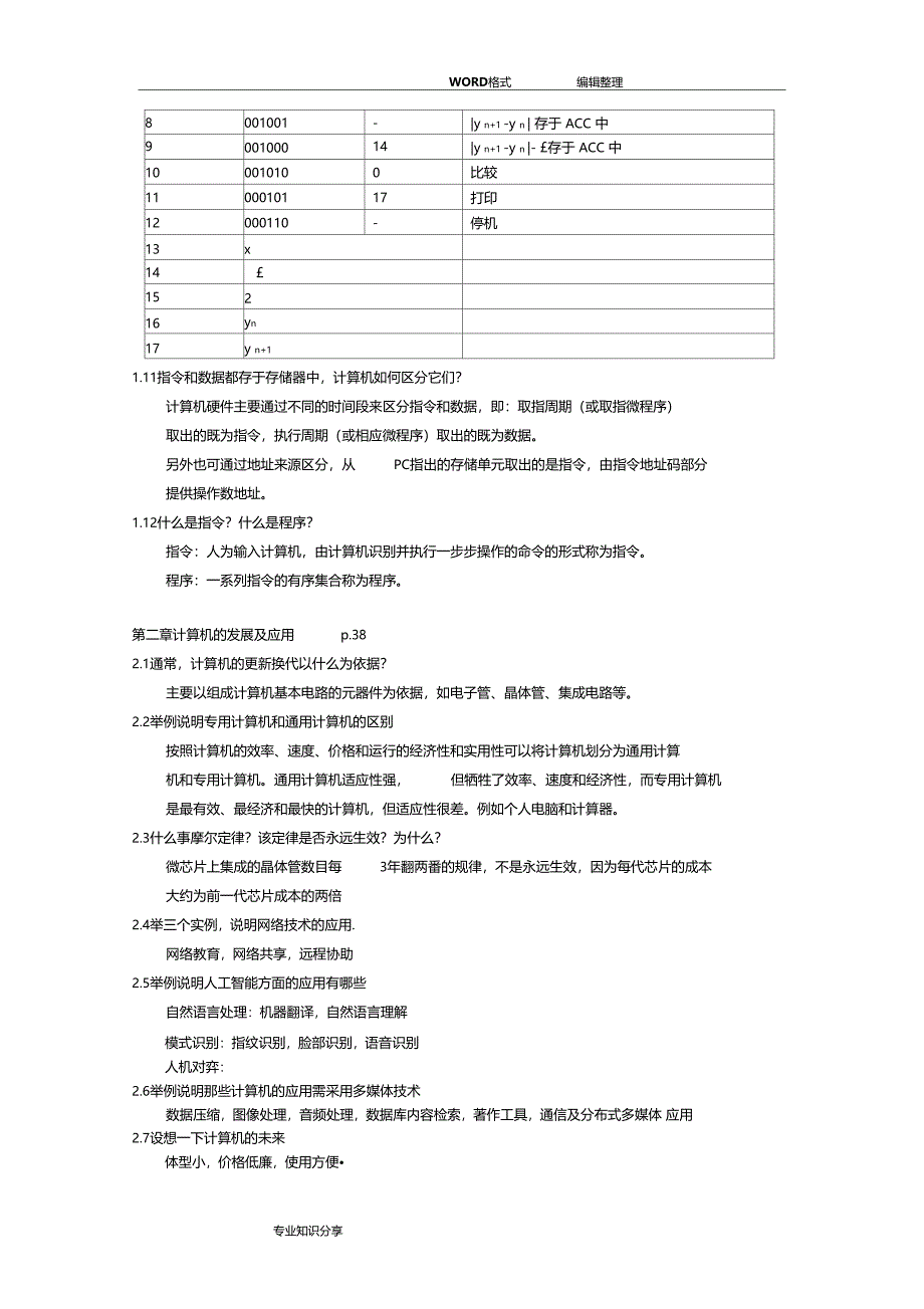 计算机组成原理课后答案解析_第3页